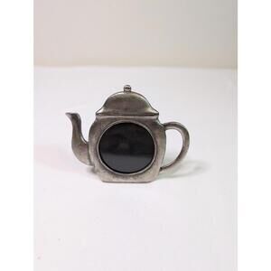 Vintage Teapot Shaped 2 Inch Circular Photo Frame